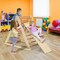 Foldable Wooden Triangle Climbing Ladder with 21 Strips Perfect for Indoor Play